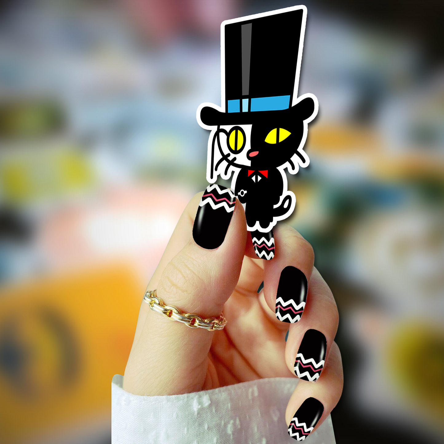 Top Hat Cat -  Odd Carl Vinyl Sticker
