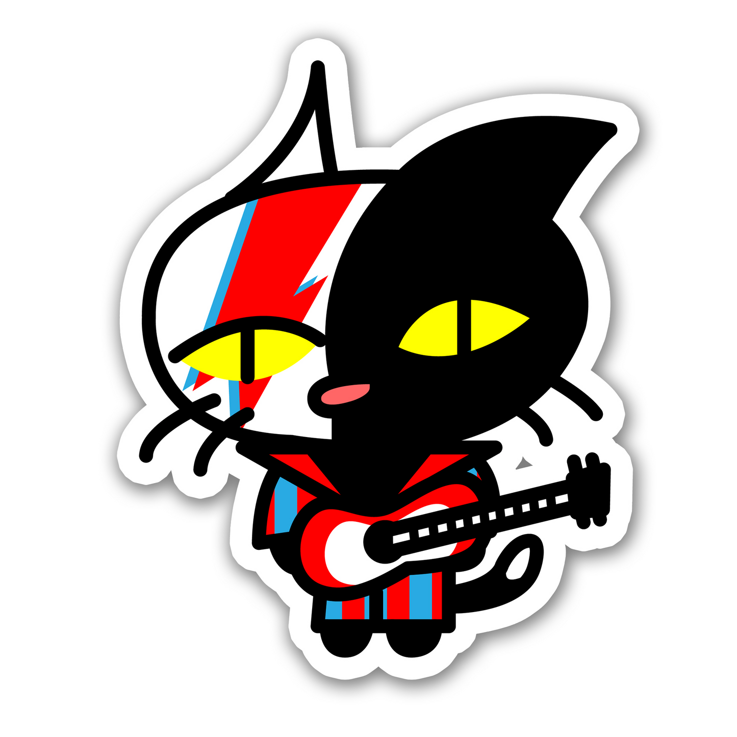 Glam Rock Kitty -  Odd Carl Vinyl Sticker