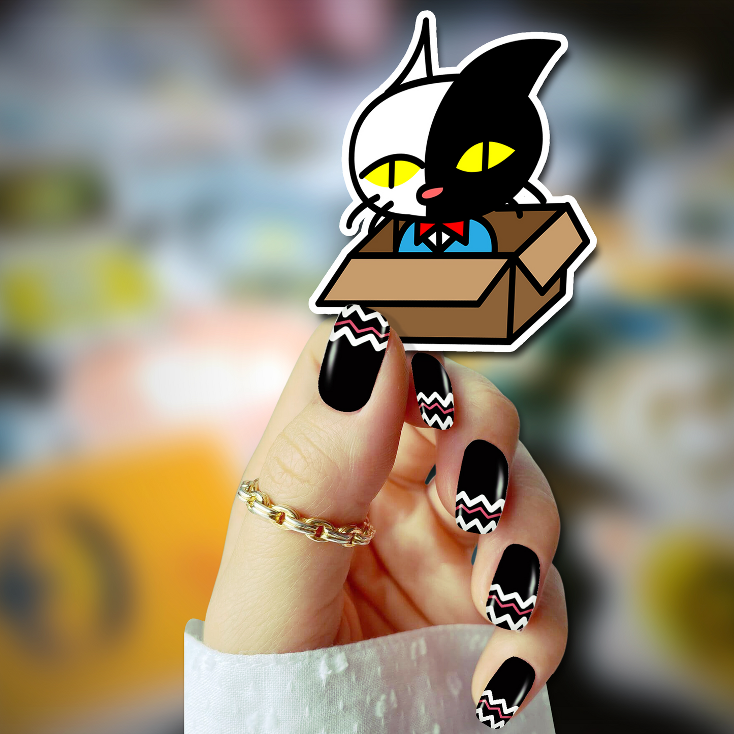 Cat in a Box -  Odd Carl Vinyl Sticker