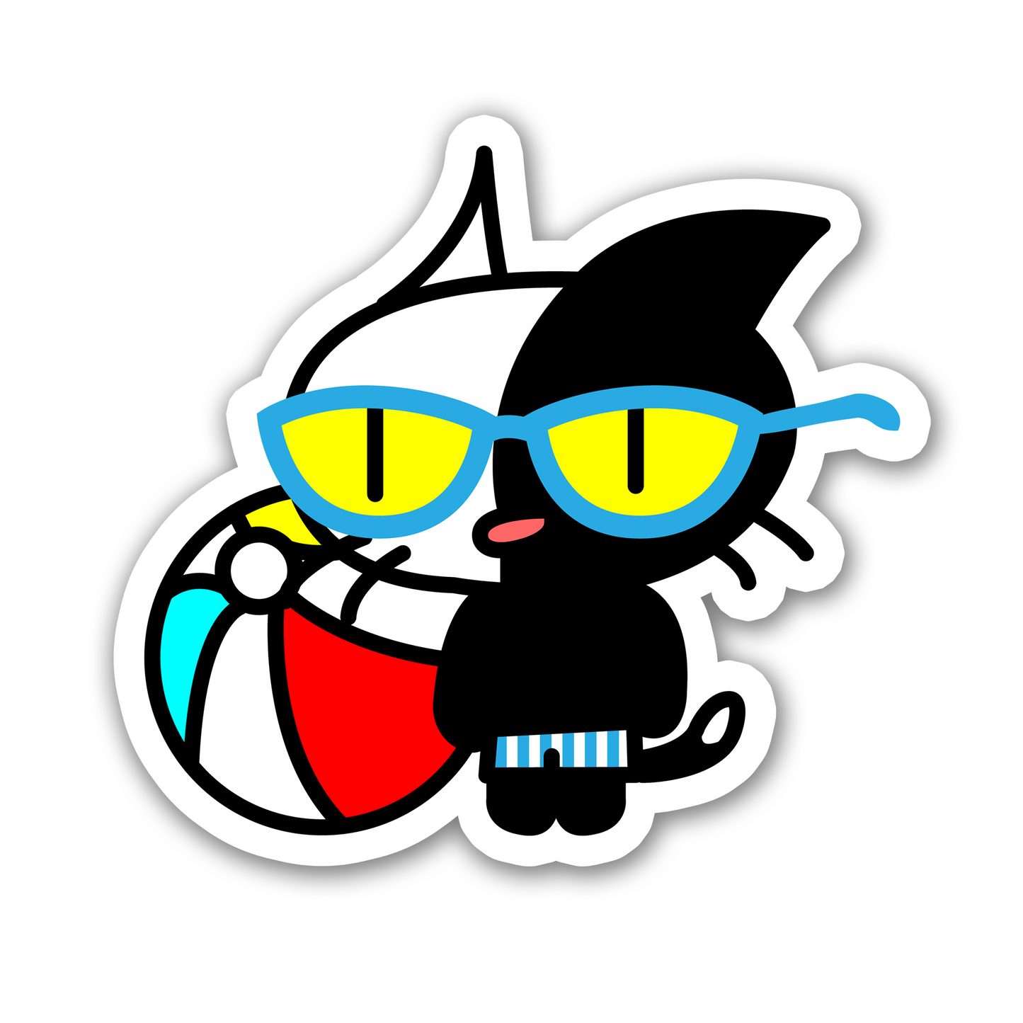 Ball and Kitty -  Odd Carl Vinyl Sticker