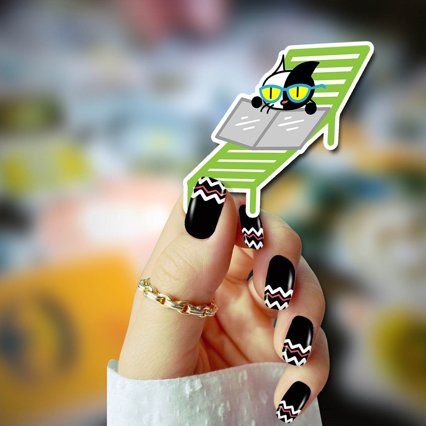 Kitty in the Sun -  Odd Carl Vinyl Sticker