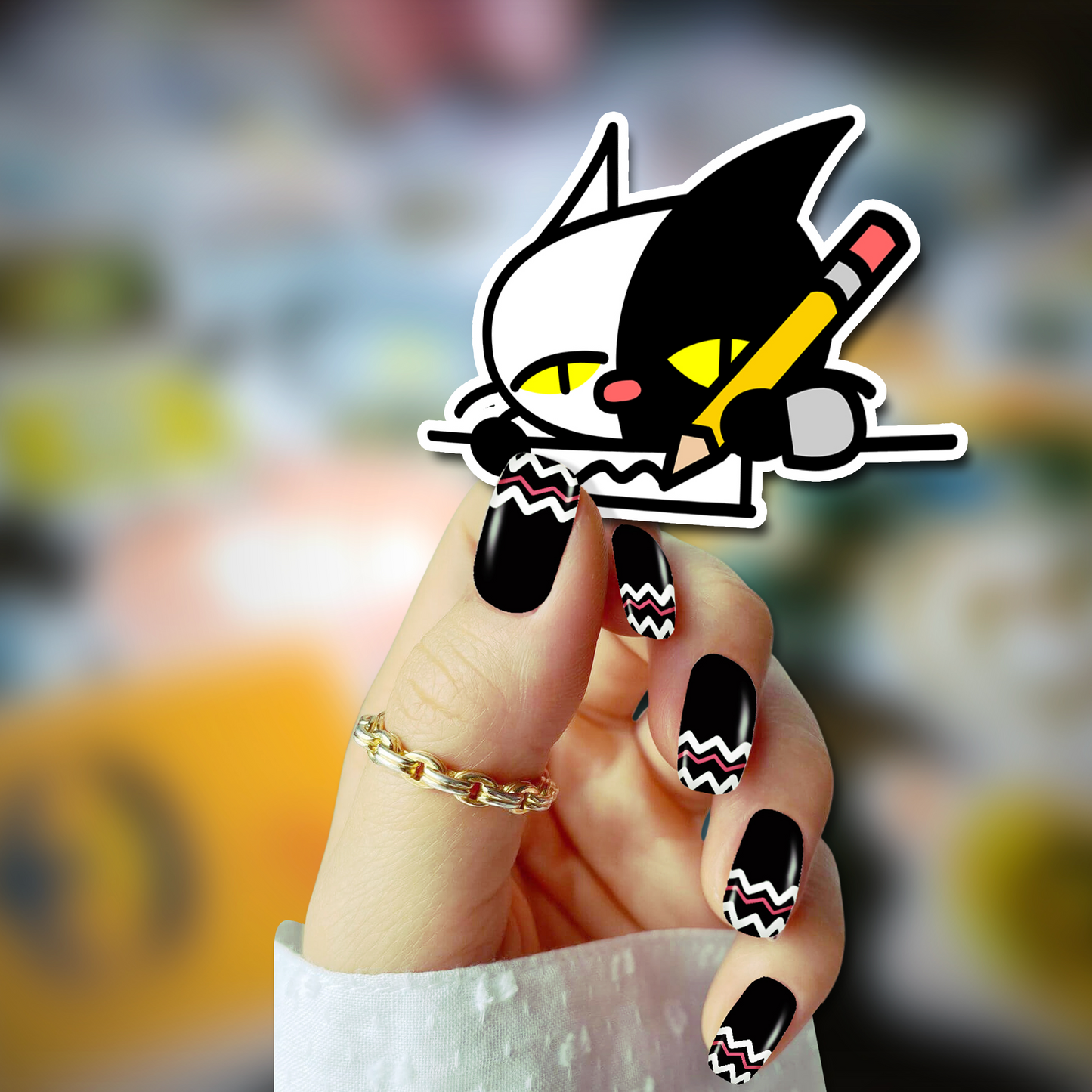 Journaling Kitty -  Odd Carl Vinyl Sticker