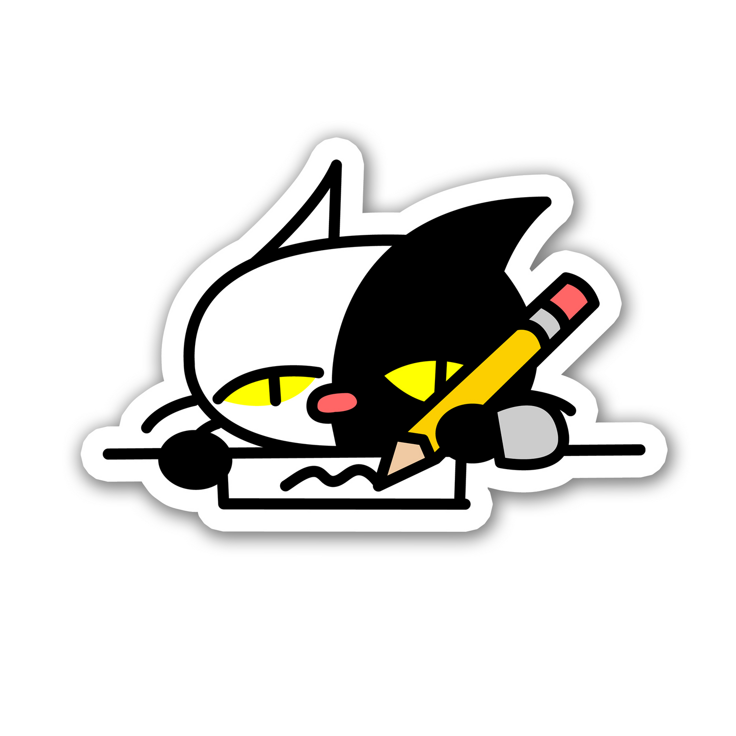 Journaling Kitty -  Odd Carl Vinyl Sticker